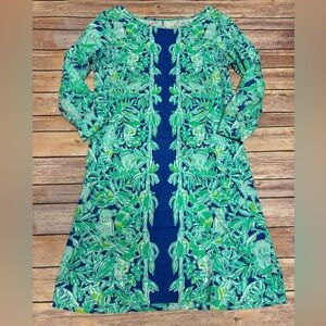 EUC Lilly Pulitzer Dress size Medium Marlowe Dress Koala in the Wild cotton